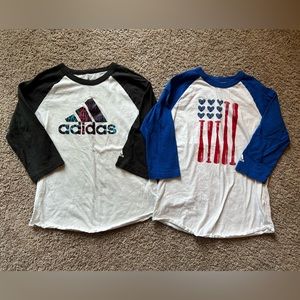 Girls raglan tees Adidas M